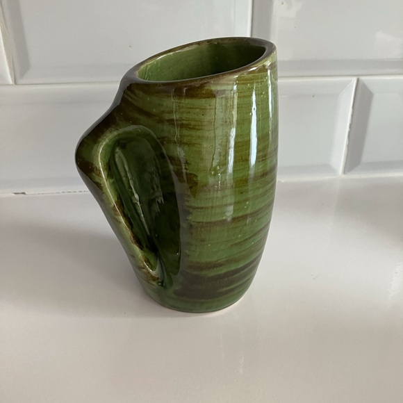 Ceramic green Vase for flowers, for utensils - Picture 2 of 5